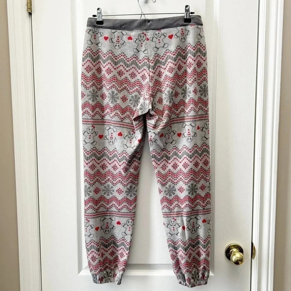 La Vie en Rose Pajama Set 2PC PJ Pants Long Sleeve PJ Top Grey Red Small - Picture 8 of 15